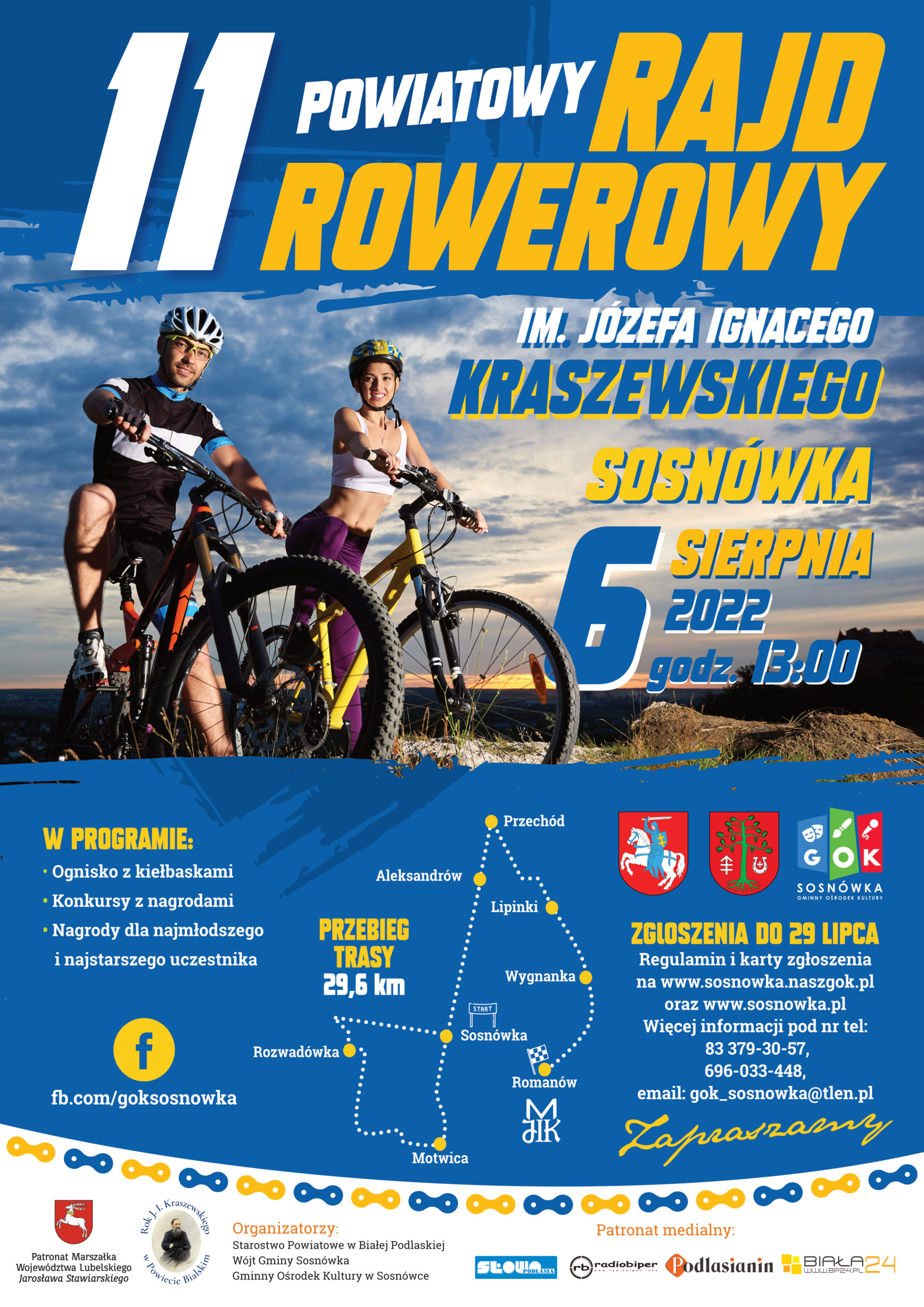 Plakat Rajdu Rowerowego w Sosnówce