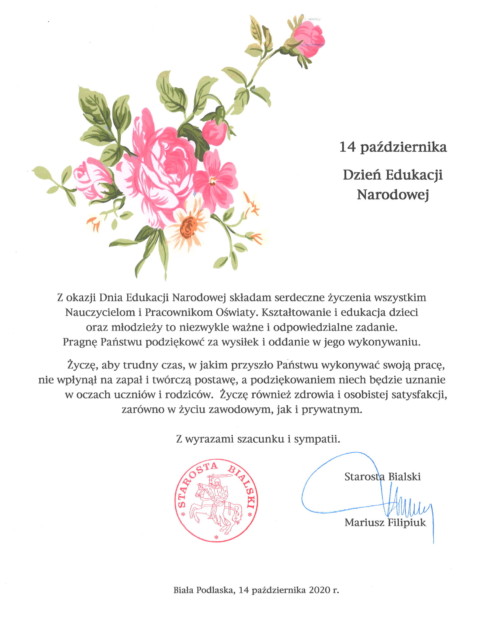 Życzenia na Dzień Nauczyciela