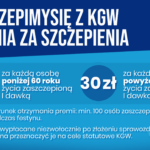 Plakat Premia za każdą zaszczepioną osobę Plakat Premia za każdą zaszczepioną osobę