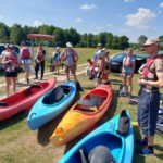 Uczestnicy przed rozpoczęciem spływu Uczestnicy przed rozpoczęciem spływu