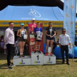 Najlepsze zawodniczki w biegu głównego podczas dekoracji Najlepsze zawodniczki w biegu głównego podczas dekoracji