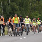 Rowerzyści w trakcie Rajdu Rowerzyści w trakcie Rajdu